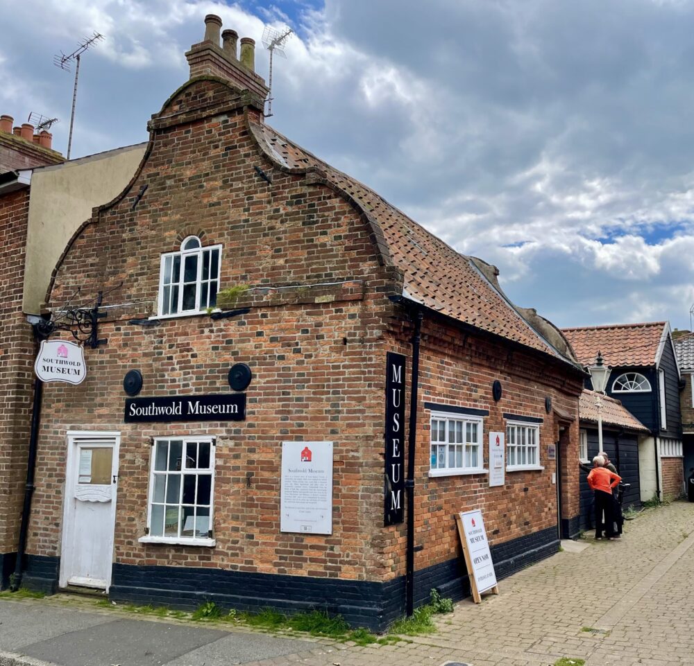 The outside view of Southwold Museum's unusual architecture